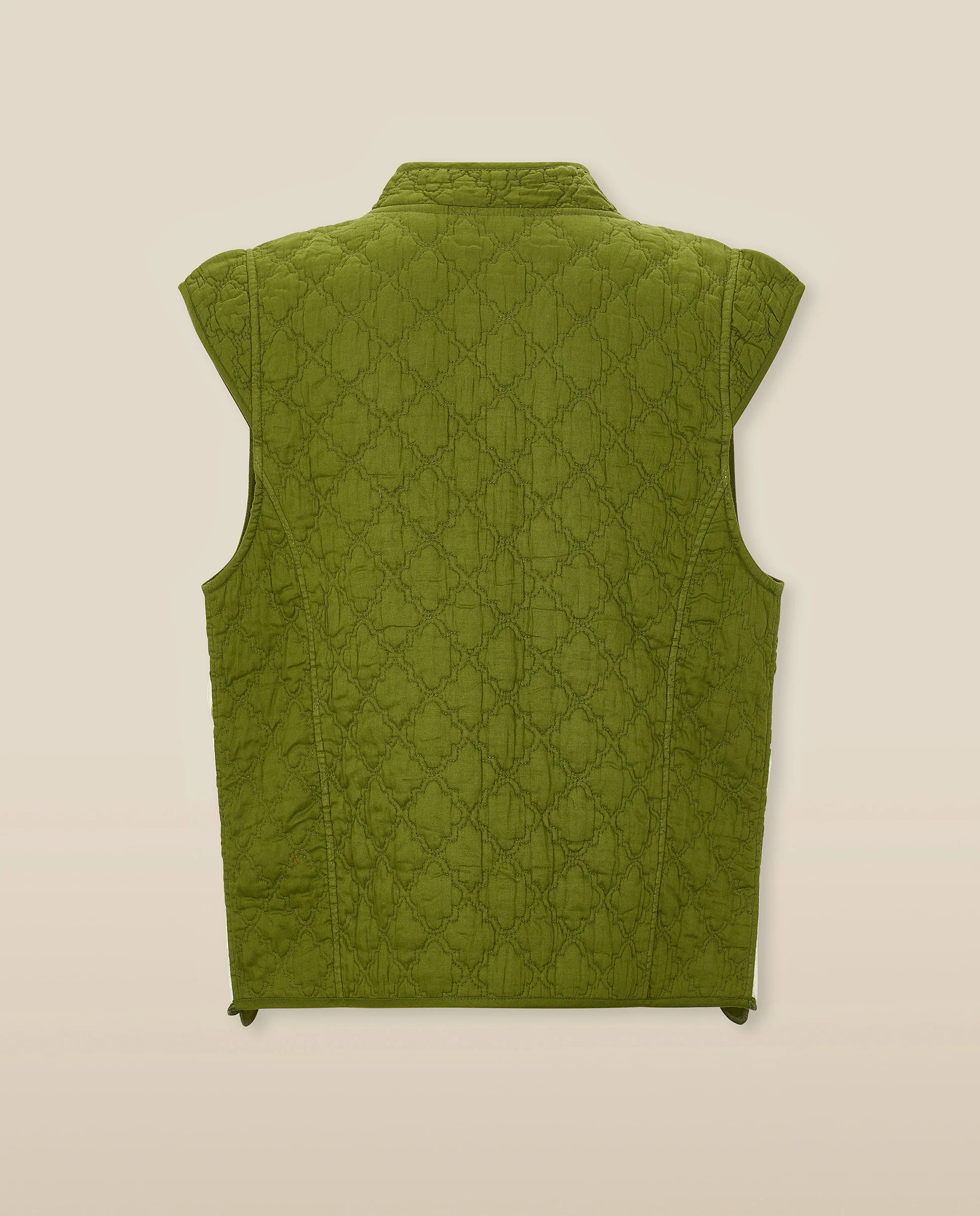 CRISTINA | Green Flower Cotton Vest - Image 7