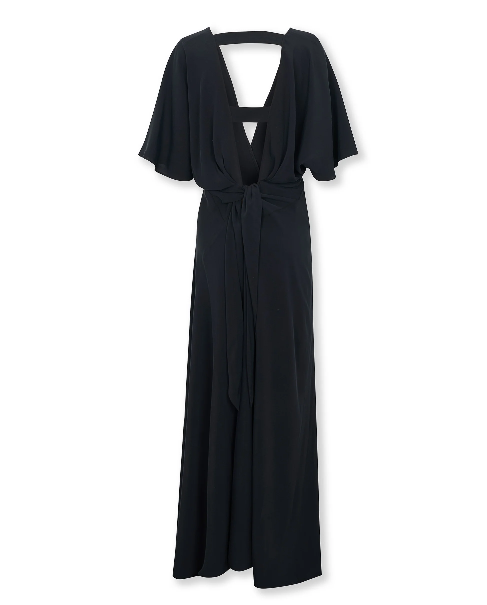 GINEVRA | Black Silk Maxi Dress - Image 6