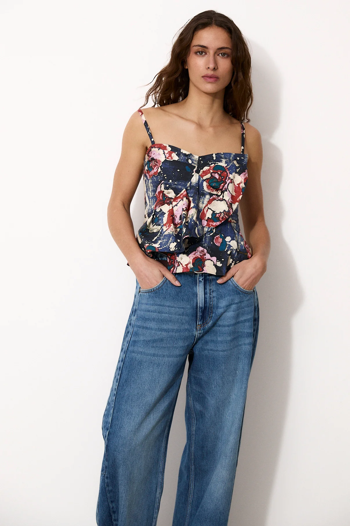 PETAL HAZE | Blue Italian Cotton Top - Image 4